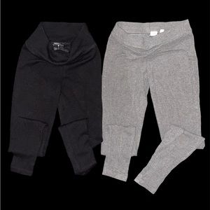 Black (Forever 21) and Gray (Gap) Leggings in size Small Bundle